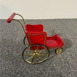 Vintage American Girl - Samantha, original 90’s red carrage pram sleigh